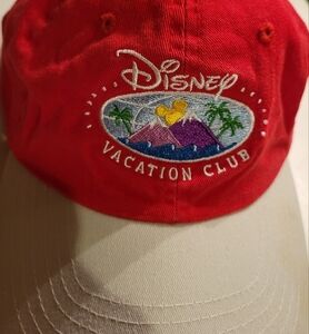 Disney Vacation Club Member Baseball Cap OSFA Velcro Closure Red